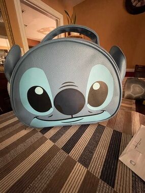 Disney Blue Stitch lunch  box with Ear Detail